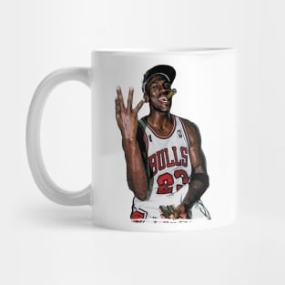 Michael Jordan Drawing Vintage Halftone Mug